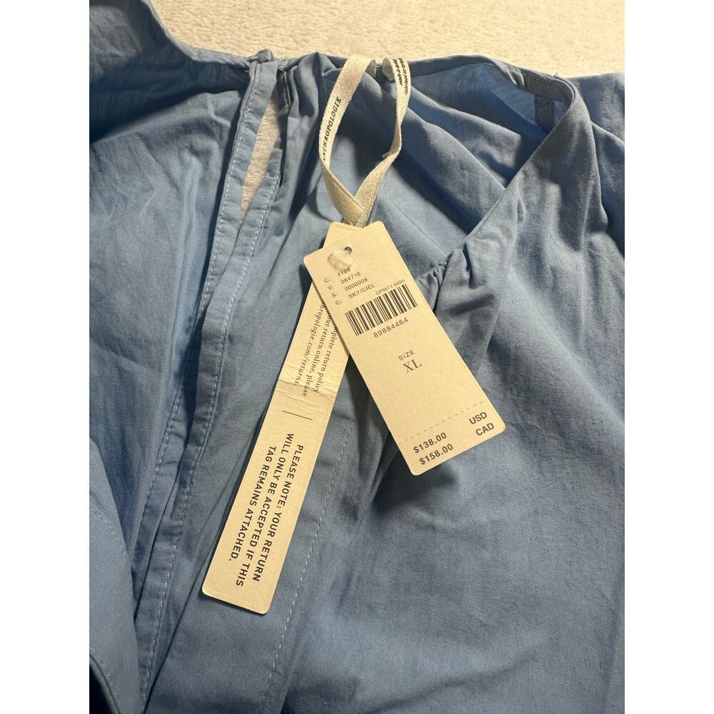 NWT Anthropologie The Somerset Poplin Romper Blue Size XL - Picture 10 of 11